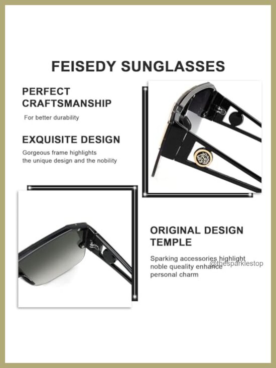 Square Oversized Shield Sunglasses Flat Top One Piece Lens UV400 main image 6